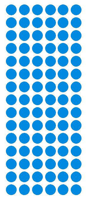 1/2" MEDIUM BLUE Round Vinyl Color Coded Inventory Label Dots Stickers - Winter Park Products