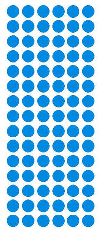 1/2" MEDIUM BLUE Round Vinyl Color Coded Inventory Label Dots Stickers - Winter Park Products