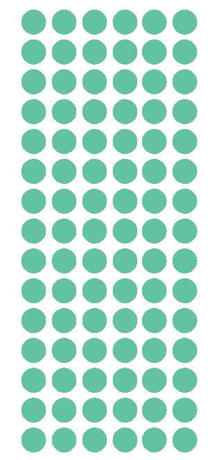 1/2" MINT GREEN Round Vinyl Color Coded Inventory Label Dots Stickers - Winter Park Products
