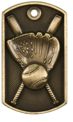 Lot of 10 Baseball Dog Tag Award Trophy Team Sports W/FREE Bead Chain FREE SHIPPING DT201 - Winter Park Products