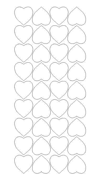 White 1" Heart Stickers BRIDAL SHOWER Wedding Envelope Seals School arts Crafts - Winter Park Products