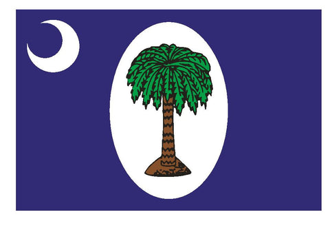 South Carolina 2 Day Flag Sticker F624 - Winter Park Products