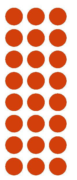 1" Red Round Vinyl Color Code Inventory Label Dot Stickers - Winter Park Products