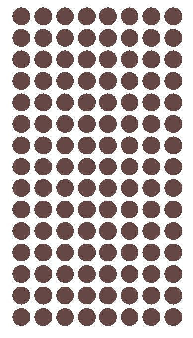 1/4" BROWN Round Color Coding Inventory Label Dots Stickers - Winter Park Products