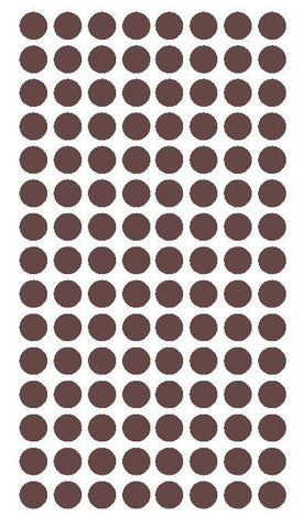 1/4" BROWN Round Color Coding Inventory Label Dots Stickers - Winter Park Products