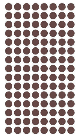 1/4" BROWN Round Color Coding Inventory Label Dots Stickers - Winter Park Products