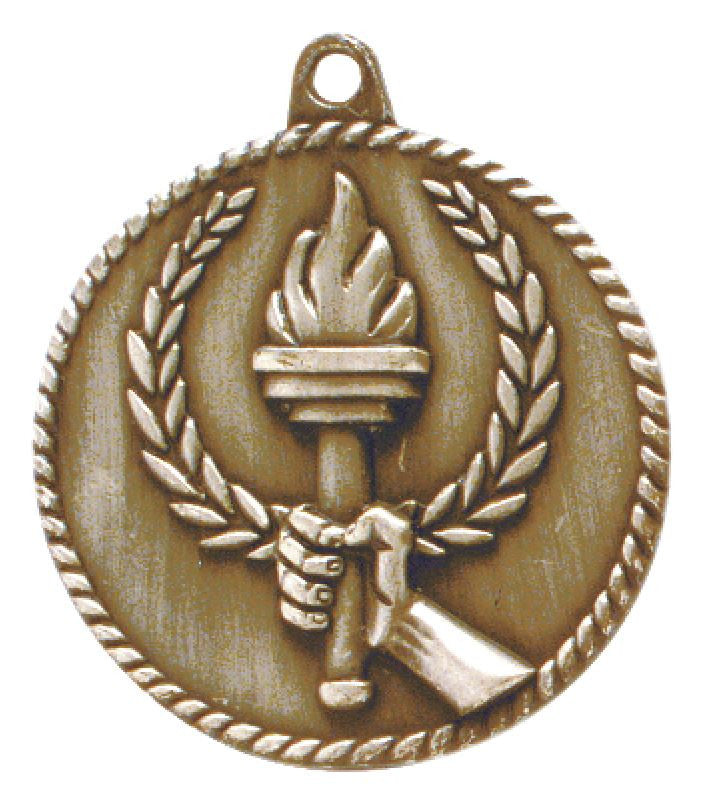 Torch Medal Award Trophy With Free Lanyard HR800 - Winter Park Products