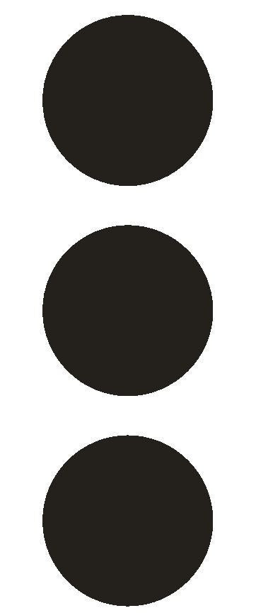 3" Black Round Color Code Inventory Label Dots Stickers - Winter Park Products
