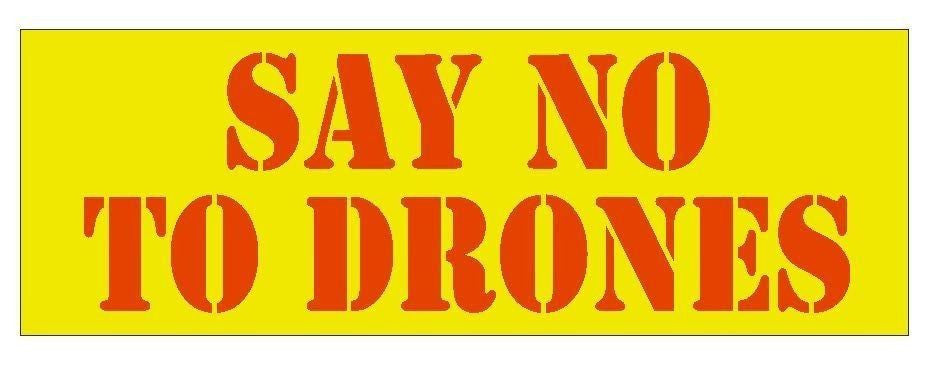 Anti Obama Say No To Drones Political Bumper Sticker or Helmet Sticker D357 - Winter Park Products