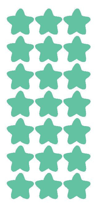 1-1/4" Mint Green Star Stickers Wedding Envelope Seals School Arts & Crafts - Winter Park Products