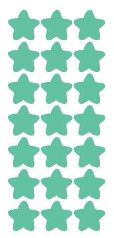 1-1/4" Mint Green Star Stickers Wedding Envelope Seals School Arts & Crafts - Winter Park Products