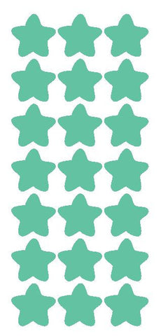 1-1/4" Mint Green Star Stickers Wedding Envelope Seals School Arts & Crafts - Winter Park Products