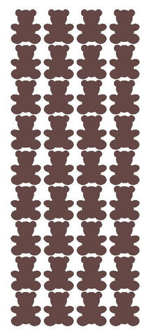 1" Brown Teddy Bear Stickers Baby Shower Envelope Seals School arts Crafts - Winter Park Products