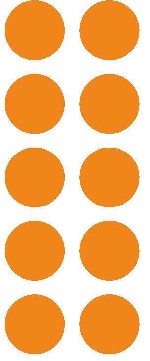 1-1/2" Lt Orange Round Color Coded Inventory Label Dots Stickers - Winter Park Products