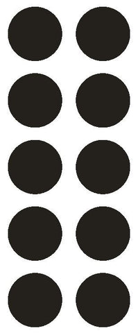 2" Black Round Color Coded Inventory Label Dots Stickers - Winter Park Products