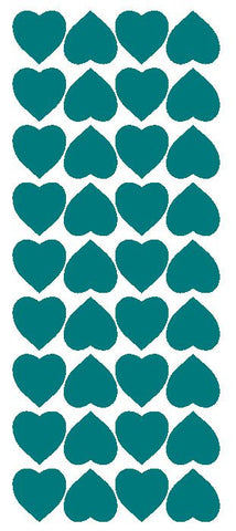 Turquoise 1" Heart Stickers BRIDAL SHOWER Wedding Envelope Seals School arts & Crafts - Winter Park Products