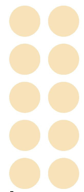 2" Ivory Round Color Coded Inventory Label Dots Stickers - Winter Park Products