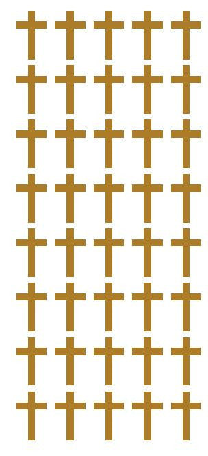 1" Gold Cross Stickers Envelope Seals Religious Church School arts Crafts - Winter Park Products