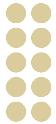 1-1/2" Beige Tan Round Color Coded Inventory Label Dots Stickers - Winter Park Products