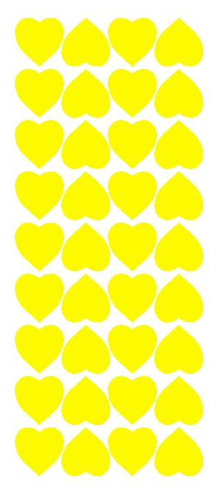 Light Yellow 1" Heart Stickers BRIDAL SHOWER Wedding Envelope Seals School arts & Crafts - Winter Park Products