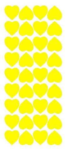 Light Yellow 1" Heart Stickers BRIDAL SHOWER Wedding Envelope Seals School arts & Crafts - Winter Park Products