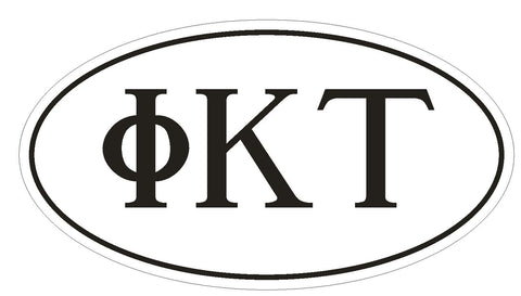 Phi Kappa Tau Fraternity EURO OVAL Bumper Sticker or Helmet Sticker D566 - Winter Park Products