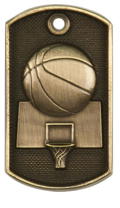 Basketball Dog Tag Award Trophy Team Sport W/FREE Bead Chain FREE SHIPPING DT202 - Winter Park Products