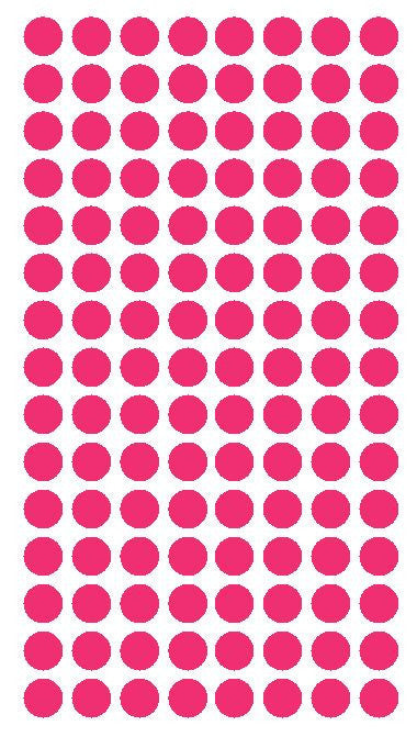 1/4" HOT PINK Round Color Coding Inventory Label Dots Stickers - Winter Park Products