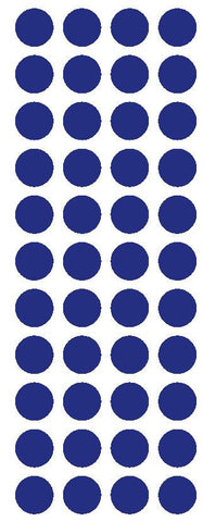 3/4" Dark Blue Round Color Code Inventory Label Dot Stickers - Winter Park Products