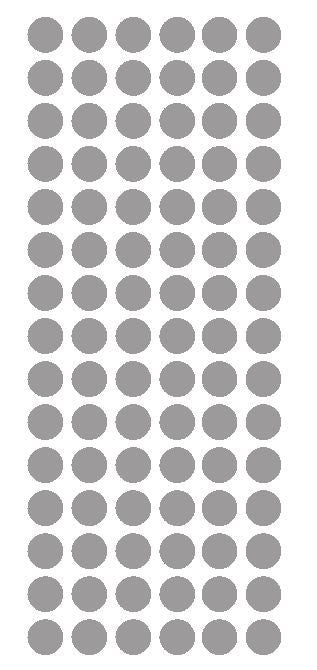 1/2" SILVER Round Vinyl Color Coded Inventory Label Dots Stickers - Winter Park Products