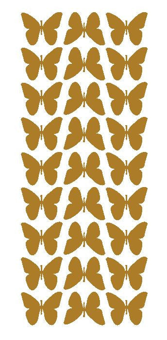 Gold 1" Butterfly Stickers BRIDAL SHOWER Wedding Envelope Seals School arts & Crafts - Winter Park Products