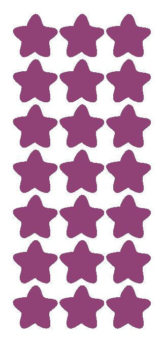1-1/4" Plum Star Stickers Wedding Envelope Seals School Arts & Crafts - Winter Park Products