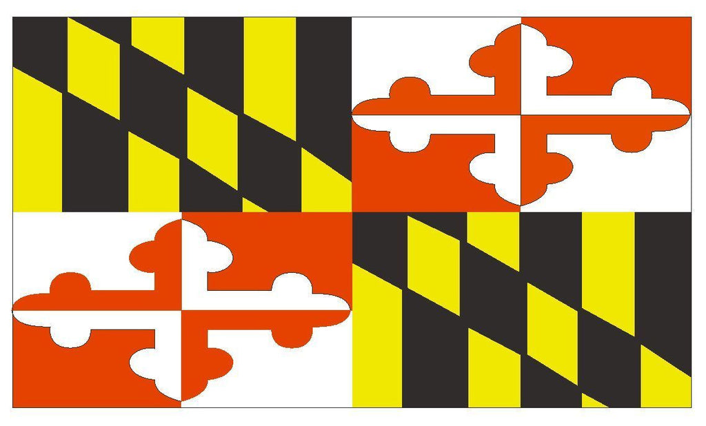 MARYLAND Vinyl State Flag Sticker F304 - Winter Park Products