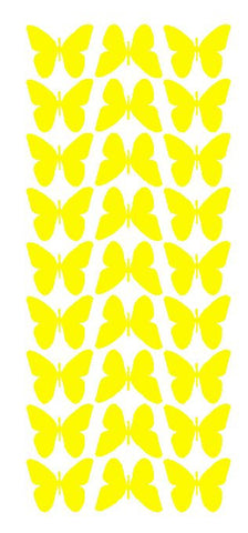Light Yellow 1" Butterfly Stickers BRIDAL SHOWER Wedding Envelope Seals School arts & Crafts - Winter Park Products
