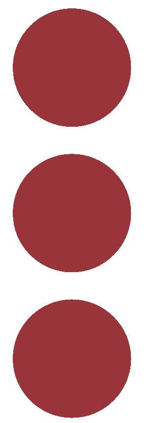 2-1/2" Burgundy Round Color Code Inventory Label Dots Stickers - Winter Park Products