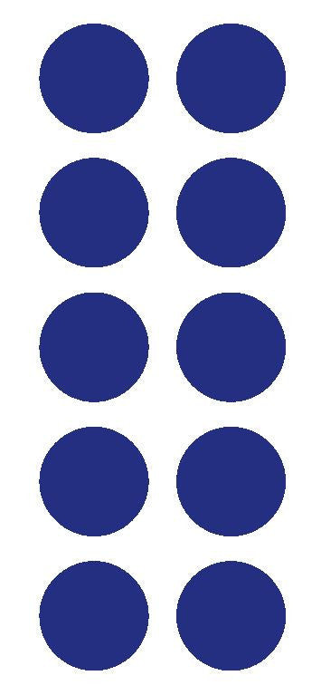 2" Dk Blue Round Color Coded Inventory Label Dots Stickers - Winter Park Products