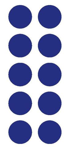 2" Dk Blue Round Color Coded Inventory Label Dots Stickers - Winter Park Products