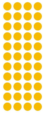 3/4" Golden Yellow Round Color Code Inventory Label Dot Stickers - Winter Park Products