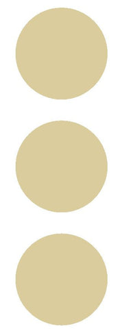 3" Beige Tan Round Color Code Inventory Label Dots Stickers - Winter Park Products