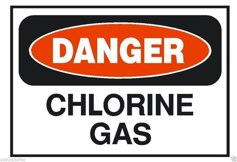 Danger Chlorine Gas OSHA Safety Business Sign Sticker D193 - Winter Park Products