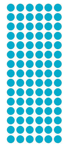 1/2" LIGHT BLUE Round Vinyl Color Coded Inventory Label Dots Stickers - Winter Park Products