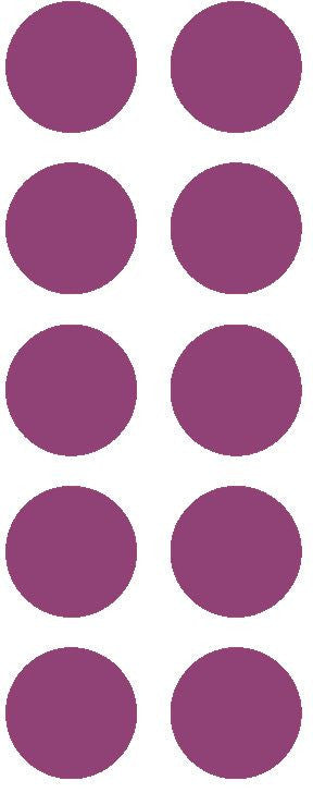 1-1/2" Plum Round Color Coded Inventory Label Dots Stickers - Winter Park Products
