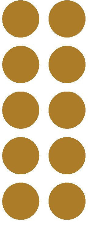 1-1/2" Gold Round Color Coded Inventory Label Dots Stickers - Winter Park Products