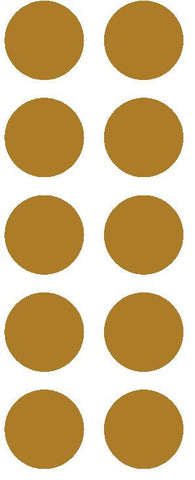 1-1/2" Gold Round Color Coded Inventory Label Dots Stickers - Winter Park Products
