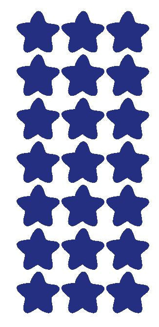 1-1/4" Dk Blue Star Stickers Wedding Envelope Seals School Arts & Crafts - Winter Park Products