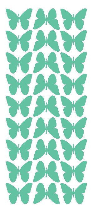 Mint Green 1" Butterfly Stickers BRIDAL SHOWER Wedding Envelope Seals School arts & Crafts - Winter Park Products