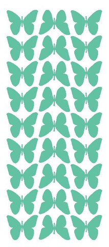 Mint Green 1" Butterfly Stickers BRIDAL SHOWER Wedding Envelope Seals School arts & Crafts - Winter Park Products