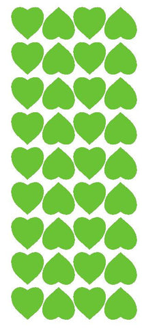 Lime Green 1" Heart Stickers BRIDAL SHOWER Wedding Envelope Seals School arts & Crafts - Winter Park Products