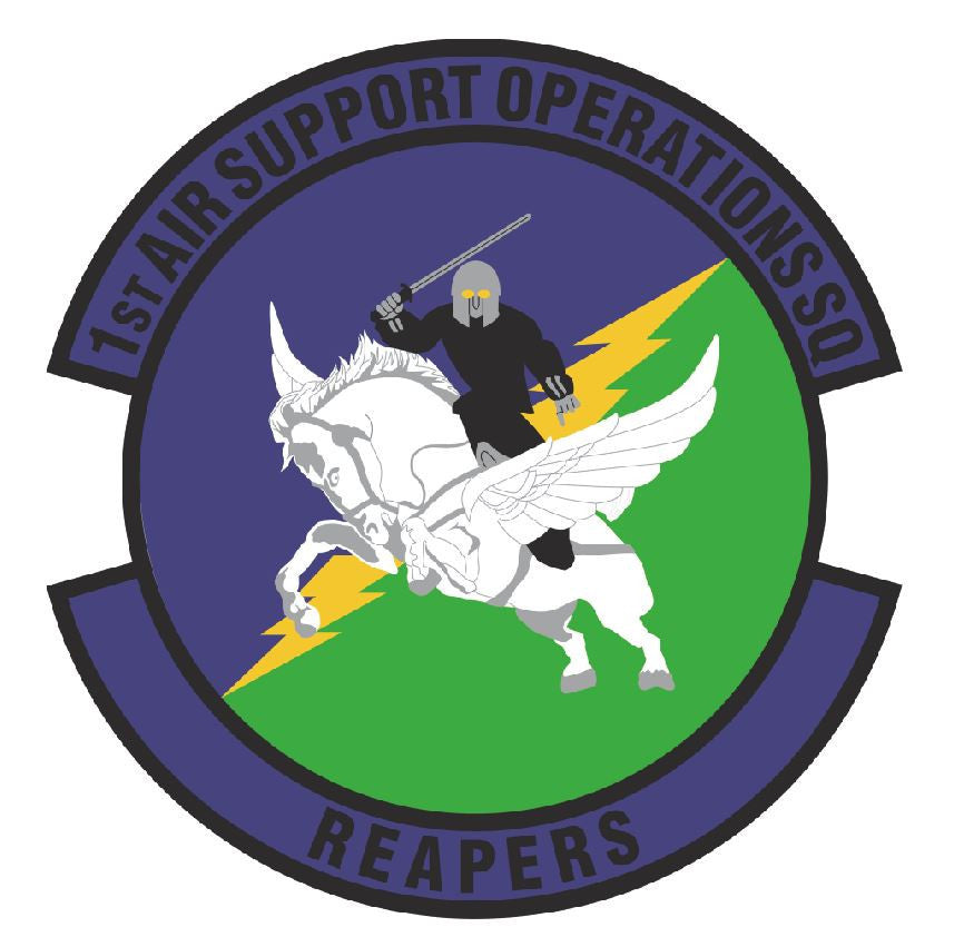 1st Air Support Operations Squadron Reapers Sticker R462 - Winter Park Products