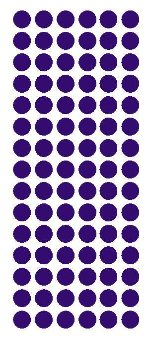1/2" PURPLE Round Vinyl Color Coded Inventory Label Dots Stickers - Winter Park Products